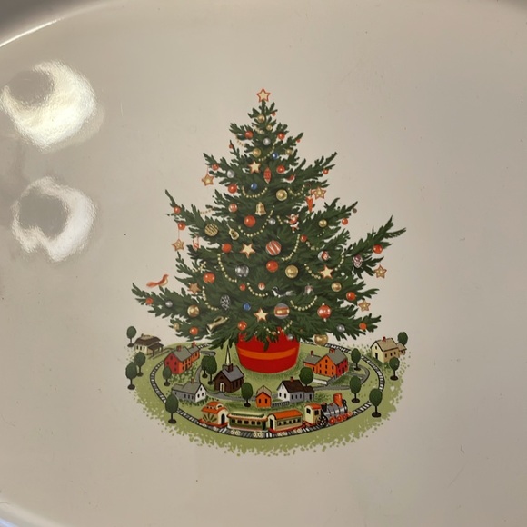Vintage Pfaltzgraff CHRISTMAS HERITAGE 14" x 10.5" Oval Serving Dish Platter - Picture 3 of 5